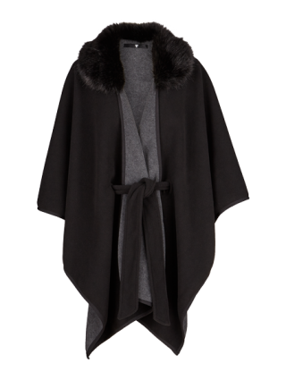 Faux Fur Fleece Cape