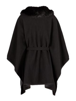 Faux Fur Fleece Cape