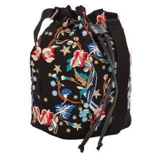 Embroidered Bucket Bag