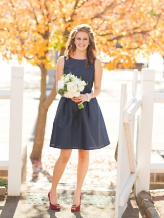 Dark Navy Bridesmaid Dress