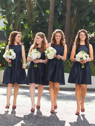 Dark Navy Bridesmaid Dress