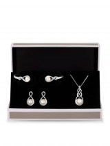 Silver plated crystal set