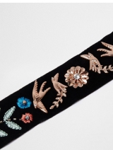 Swallow Embroidered Choker