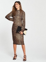 Leopard Print Jersey Dress