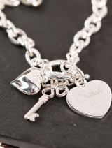 Engraved Charm Bracelet